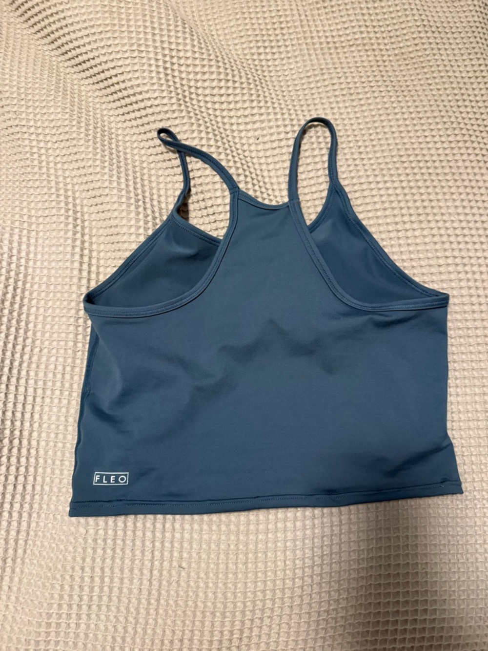 Fleo Racerback Crop Tank in Slate Blue - Picture 2 of 2